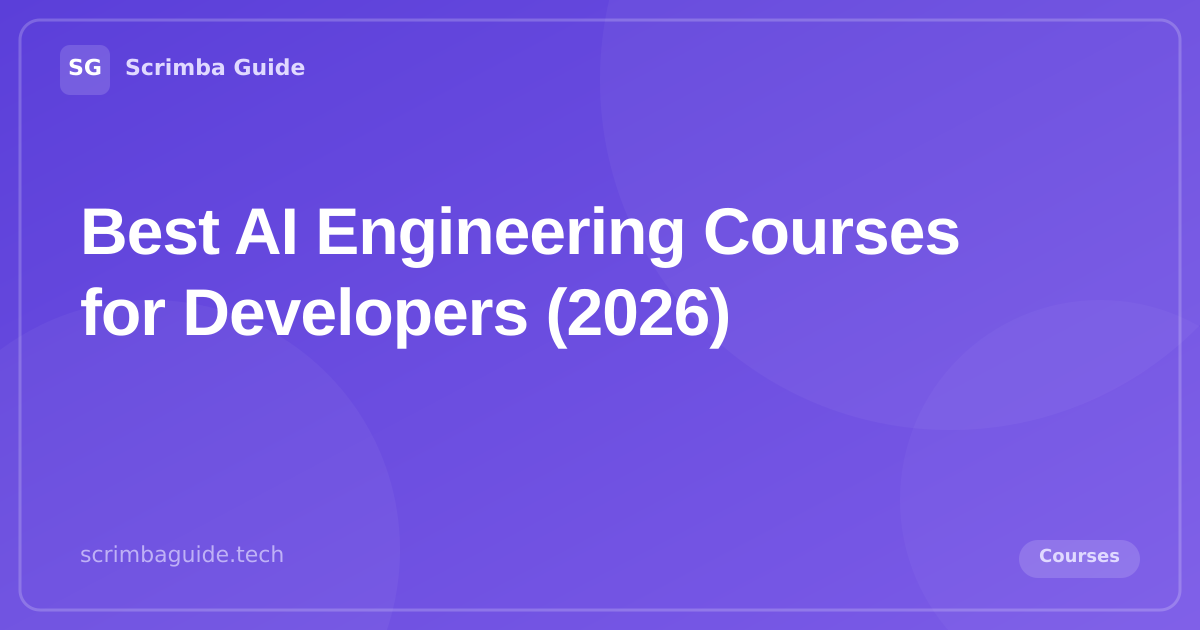 Best AI Engineering Courses (2026): Interactive and Free Picks, Scrimba Guide Blog