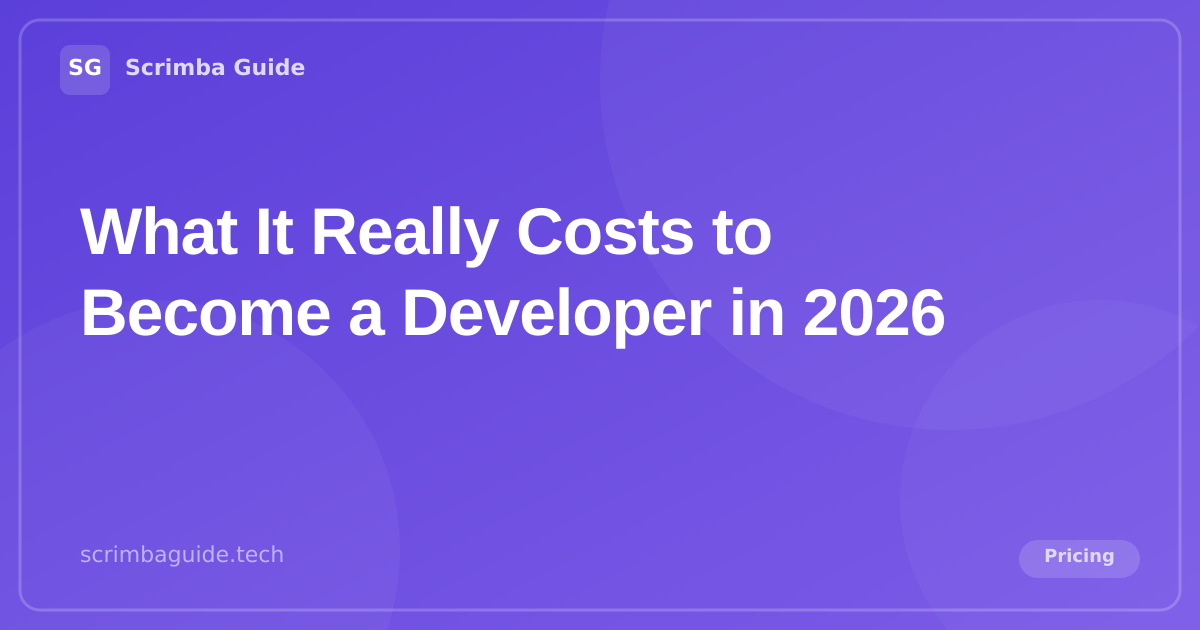 How much it costs to become a developer in 2026, self-taught vs bootcamp vs degree compared, Scrimba Guide Blog