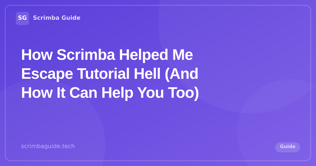 How Scrimba Helped Me Escape Tutorial Hell (And How It Can Help You Too) — Scrimba Guide Blog