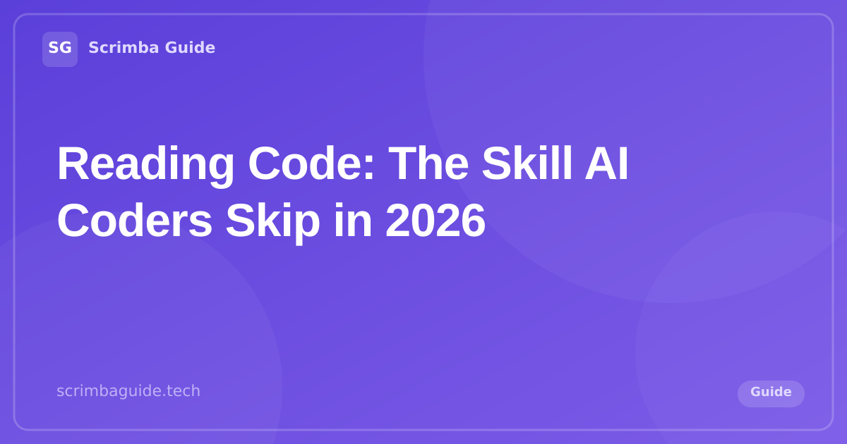 Reading Code Is the Skill AI Coders Skip (How to Get Good at It in 2026), Scrimba Guide Blog