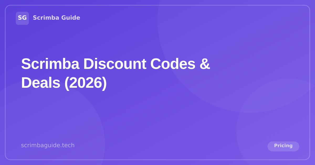 Scrimba Discount Codes & Deals (2026) — Scrimba Guide Blog