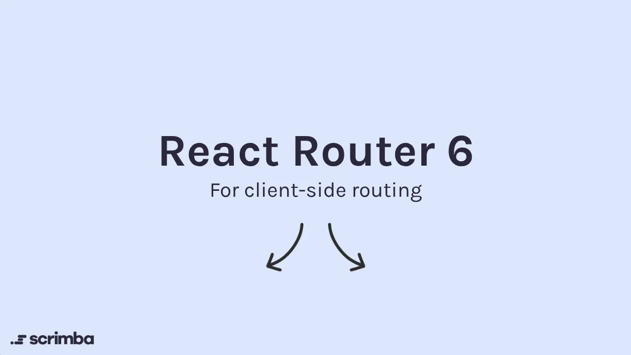 Title card for module 2 of Scrimba's Advanced React course: React Router 6, for client-side routing