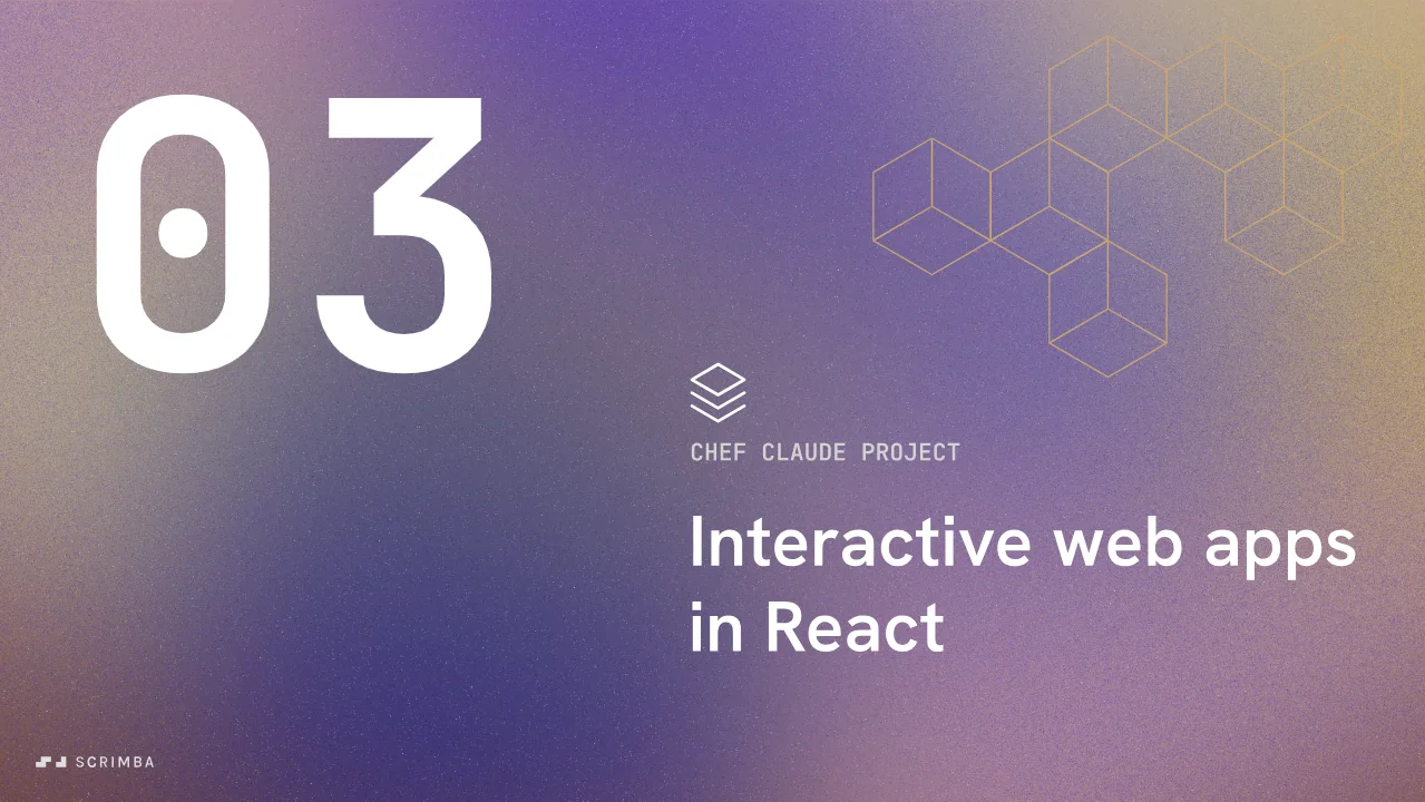 Learn React section 3 card, Chef Claude, the recipe app that calls the Claude API