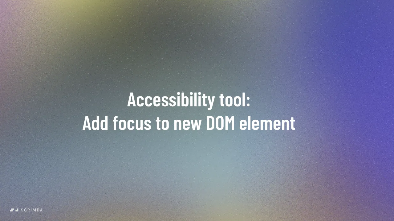 Slide from the focus aside in Scrimba's Build a Memory Game in React: Accessibility tool: Add focus to new DOM element